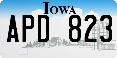 IA license plate APD823