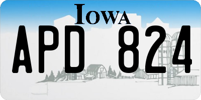 IA license plate APD824