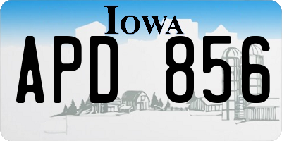 IA license plate APD856