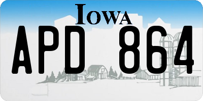 IA license plate APD864