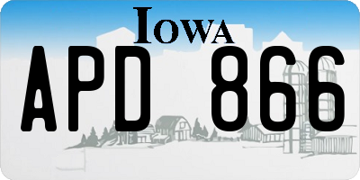 IA license plate APD866