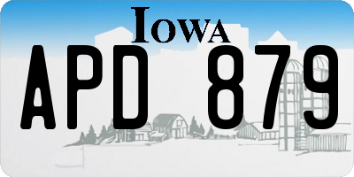 IA license plate APD879