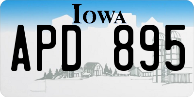 IA license plate APD895