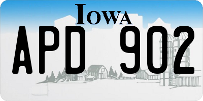 IA license plate APD902