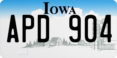 IA license plate APD904