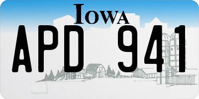 IA license plate APD941