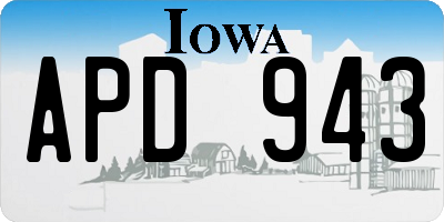 IA license plate APD943