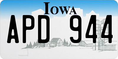 IA license plate APD944