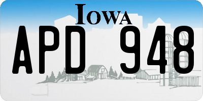 IA license plate APD948