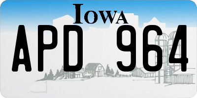 IA license plate APD964