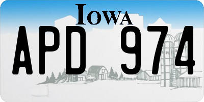 IA license plate APD974