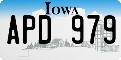 IA license plate APD979