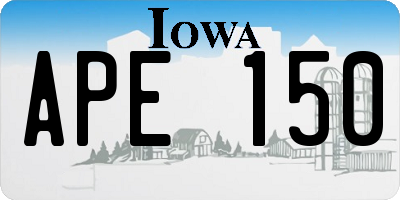 IA license plate APE150