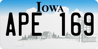 IA license plate APE169