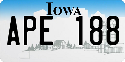 IA license plate APE188