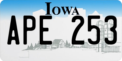 IA license plate APE253