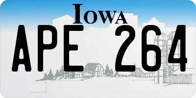 IA license plate APE264