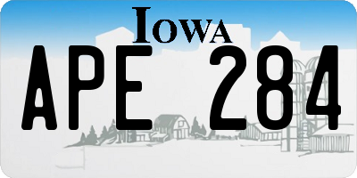 IA license plate APE284