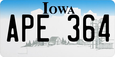IA license plate APE364