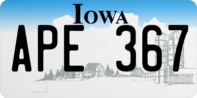 IA license plate APE367