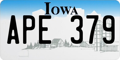 IA license plate APE379