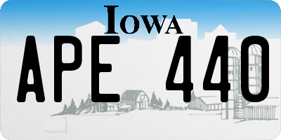 IA license plate APE440