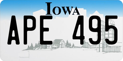 IA license plate APE495
