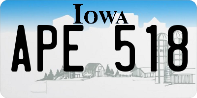 IA license plate APE518