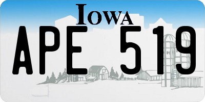 IA license plate APE519