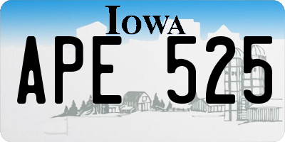 IA license plate APE525