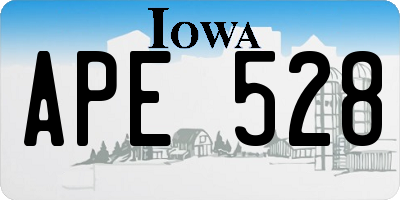 IA license plate APE528