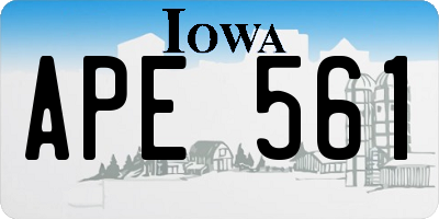 IA license plate APE561