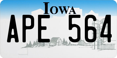IA license plate APE564