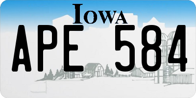 IA license plate APE584
