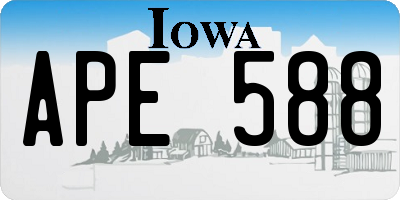 IA license plate APE588