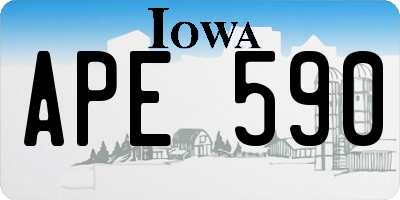 IA license plate APE590