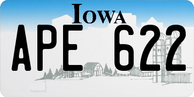 IA license plate APE622