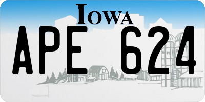 IA license plate APE624