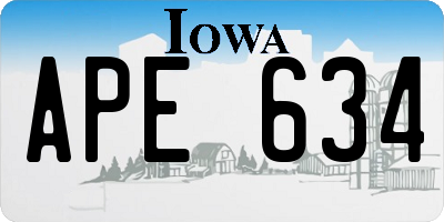 IA license plate APE634