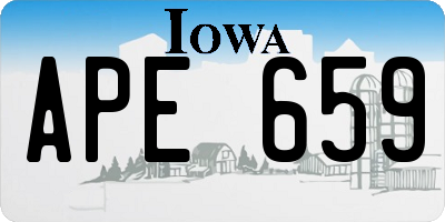 IA license plate APE659