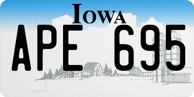 IA license plate APE695