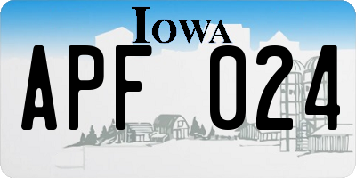 IA license plate APF024
