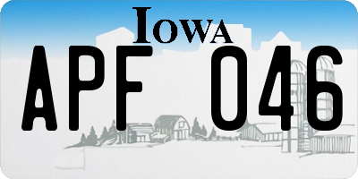 IA license plate APF046