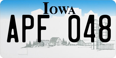 IA license plate APF048