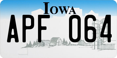IA license plate APF064