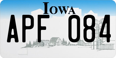 IA license plate APF084