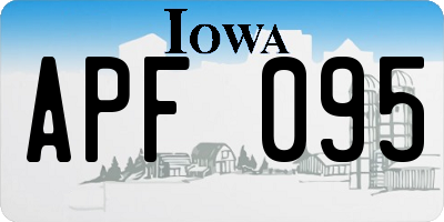 IA license plate APF095