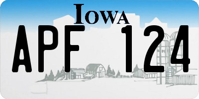 IA license plate APF124