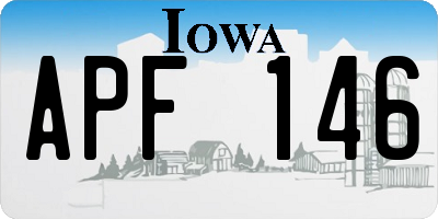 IA license plate APF146