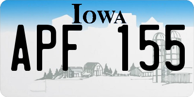 IA license plate APF155